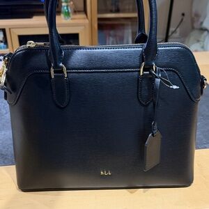 Lauren Ralph Lauren Black Satchel NWT